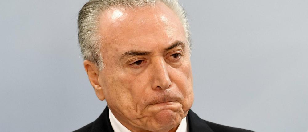 Brasiliens Präsident Michel Temer steht wegen einer Korruptionsaffäre stark unter Druck. 