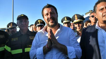 Italiens Innenminister Matteo Salvini in Genua.