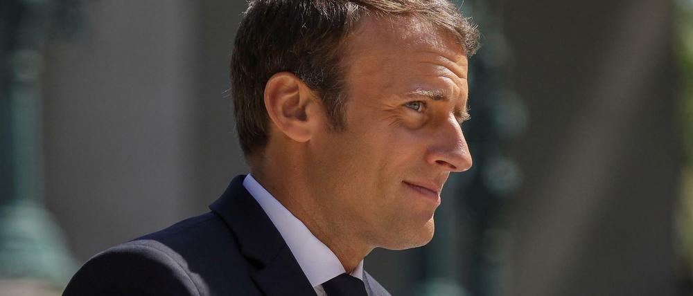 Frankreichs Staatschef Emmanuel Macron am Donnerstag in Bukarest.