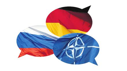Im Gespräch: Russland, Deutschland und die Nato.