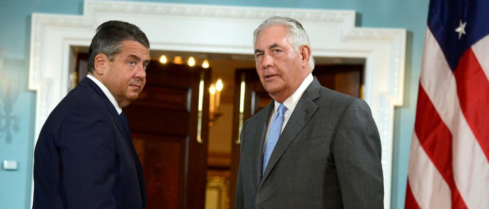 Die Außenminister Sigmar Gabriel und Rex Tillerson trafen sich in Washington.