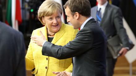 Kanzlerin Angela Merkel und Frankreichs Präsident Emmanuel Macron beim letzten EU-Gipfel im Dezember.