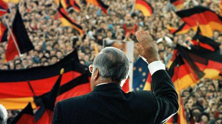 Bundeskanzler Helmut Kohl 1990 in Erfurt.