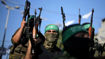 Bewaffnete Milizionäre der Hamas im Gaza-Streifen.