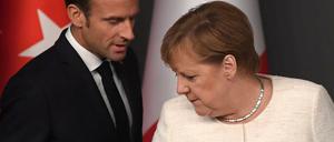 Kanzlerin Merkel und Frankreichs Staatschef Macron am vergangenen Wochenende bei der Syrien-Konferenz in Istanbul.