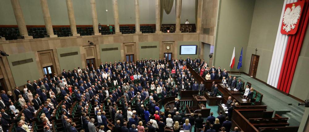 Der Sejm in Warschau. 