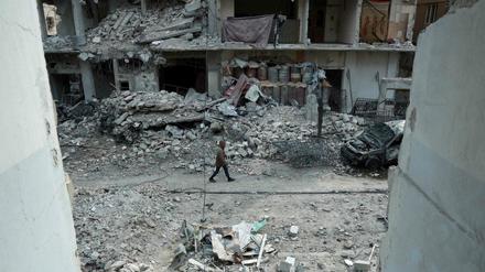 Zerstörung in der syrischen Rebellenhochburg Ost-Goutha 