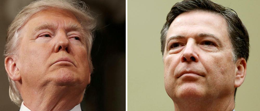 Auf Kollisionskurs: US-Präsident Donald Trump (links) und der entlassene FBI-Chef James Comey.