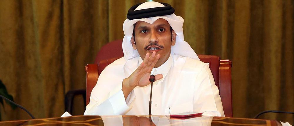 Außenminister Scheich Mohammed bin Abdulrahman al Thani sagt, Katar sei gesprächsbereit. 