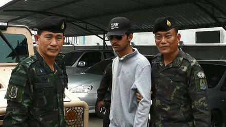 Der mutmaßliche Bombenleger wurde am Dienstag an der Grenze zu Kambodscha festgenommen. 