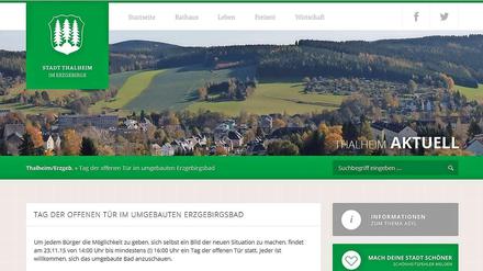 Internetauftritt von Thalheim im Erzgebirge