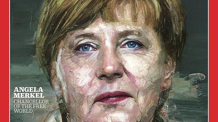 Bundeskanzlerin Angela Merkel auf dem Titelbild des Time-Magazines. 