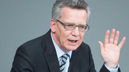 Bundesinnenminister Thomas de Maiziere (CDU) und die Landesverrat-Affäre.