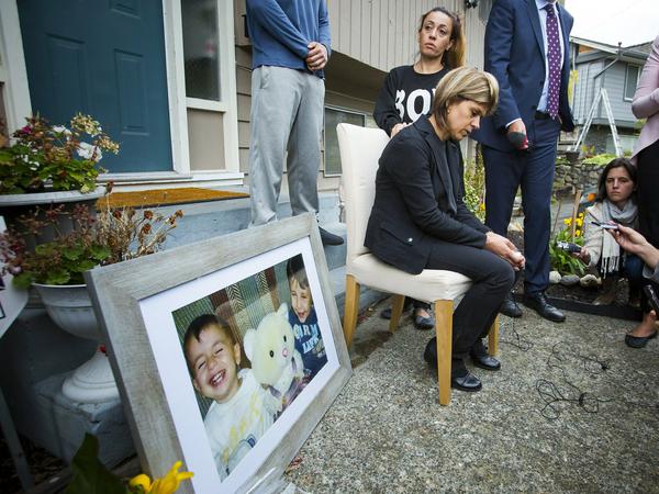 Tima Kurdi, Tante des verstorbenen syrischen Flüchtlingsjungen Aiman, spricht in Vancouver mit Journalisten über den Tod ihres Neffen.  