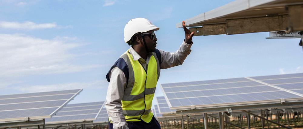 Eine Solaranlage in Soroti/Uganda, etwa 300 Kilometer nordöstlich von der Hauptstadt in Kampala. 