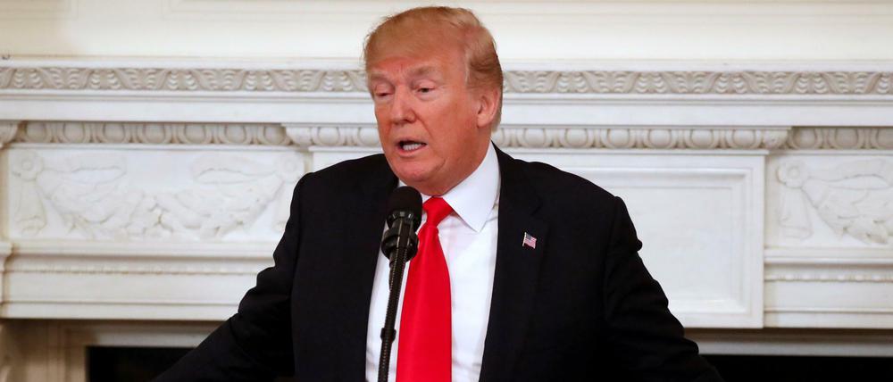 US-Präsident Donald Trump bei einer Pressekonferenz am Montag in Washington. 