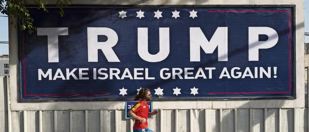 Trump soll's richten. Vor allem Siedler und nationalistisch gesinnte Israelis hoffen auf die bedingungslose Solidarität der USA.