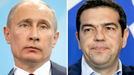 Treffen in Moskau. Wladimir Putin, Alexis Tsipras.