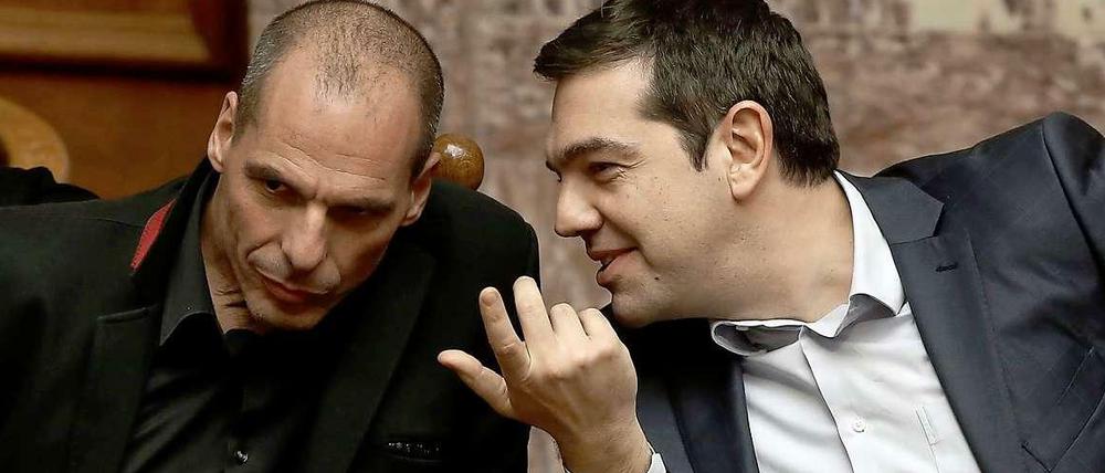 Griechenlands Finanzminister Yanis Varoufakis und Regierungschef Alexis Tsipras.