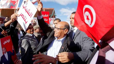Interimspräsident Moncef Marzouki wird von der Muslimbruderschaft untzerstützt. 