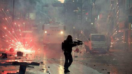 Straßenkämpfe in Istanbul