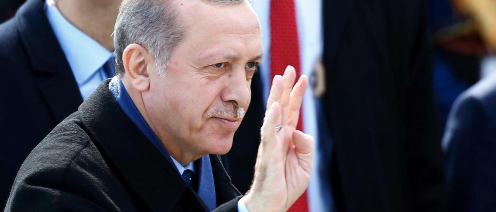 Gibt im Konflik mit Deutschland nicht nach: Der türkische Präsident Erdogan,
