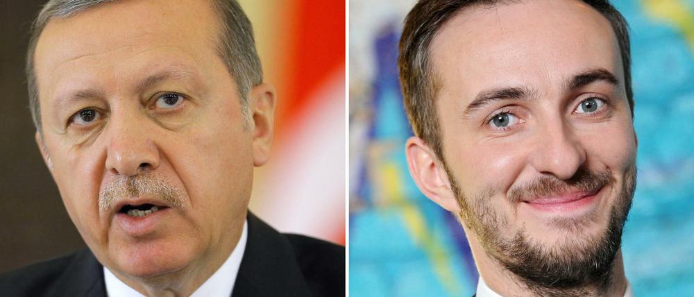 Inzwischen juristische Kontrahenten: der türkische Staatspräsident Recep Tayyip Erdogan (links) und Satiriker Jan Böhmermann.