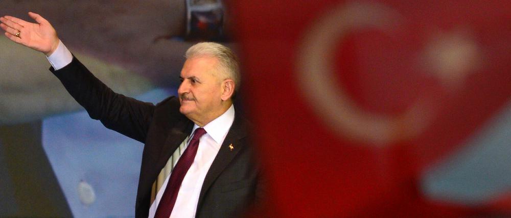 Auftritt in Oberhausen: Der türkische Ministerpräsident Yildirim.