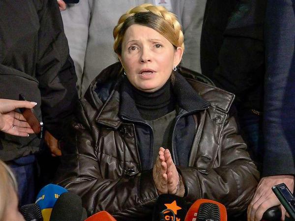 Oppositionsführerin Julia Timoschenko wurde am Samstag aus der Haft entlassen.