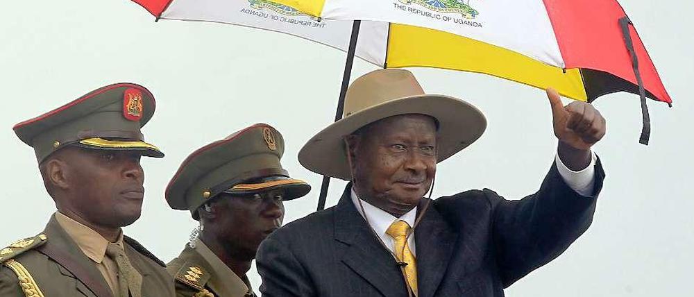 Schwulenhasser: Ugandas Präsident Yoweri Museveni (rechts).