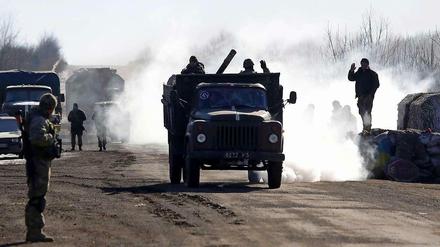 Die ukrainische Armee zog sich am Mittwoch aus Debalzewe zurück.
