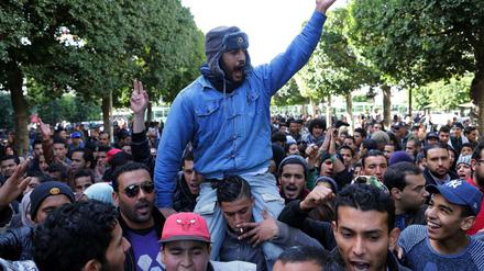 Proteste in der Hauptstadt Tunis.