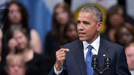 US-Präsident Barack Obama bei der Gedenkfeier in Dallas 