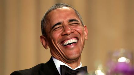 US-Präsident Barack Obama hatte als Redner beim seinem letzten "White House"-Diner großen Spaß.