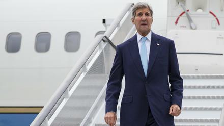 US-Außenminister John Kerry bei seiner Ankunft in London am Freitag. Dort äußerte er sich über die Ziele der USA gegen den IS.