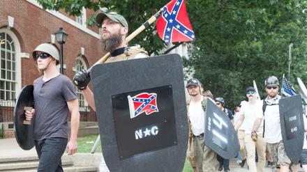 Weiße Nationalisten haben am Samstag in Charlottesville demonstriert und randaliert.