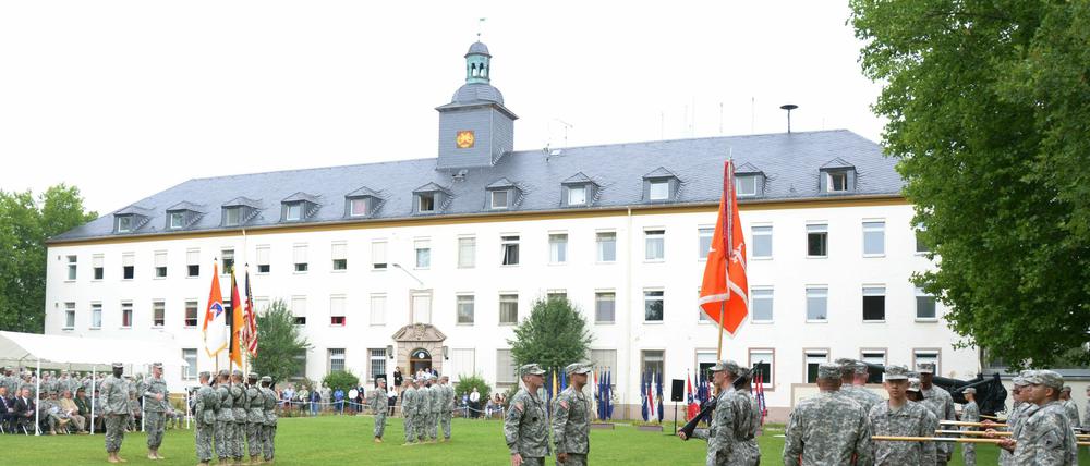 US-Soldaten auf dem Kasernengelände in Schweinfurt.