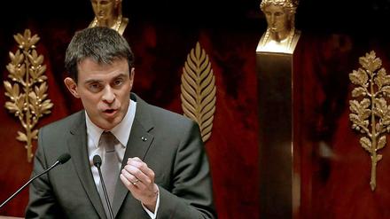 Will sich als Reformer beweisen. Manuel Valls, Regierungschef Frankreichs, am Donnerstag in der Nationalversammlung in Paris.