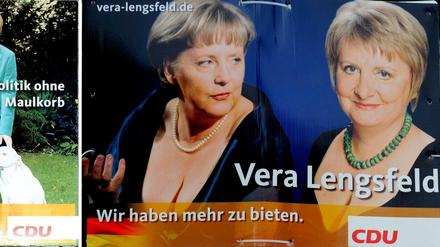 Lengsfeld-Wahlplakate 2009 - damals hatte die CDU-Politikerin zum letzten Mal für den Bundestag kandidiert 