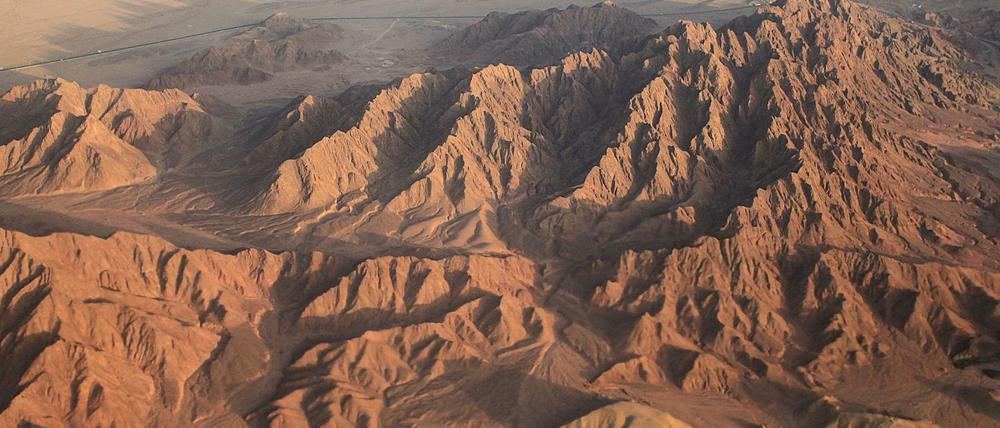 Das Sinai-Gebirge in Ägypten. 