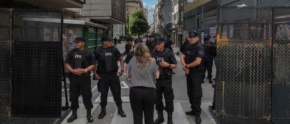 Geht es am Ende doch wieder nur um das Thema Sicherheit? Eine Sperrzone in Buenos Aires vor dem G20-Gipfel.