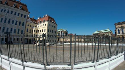 Der Tagungsort im Hotel Taschenbergpalais Kempinski in Dresden ist streng abgeschirmt.