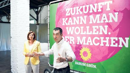 Die Spitzenkandidaten von Bündnis 90/Die Grünen für die Bundestagswahl, Katrin Göring-Eckardt und Cem Özdemir. 