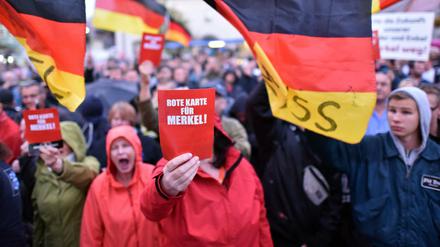 CDU-Wahlkampf in Finsterwalde. Zuweilen bleibt es nicht beim Protest - Unmut über die Politiker schlägt zuweilen um in Gewalt. 