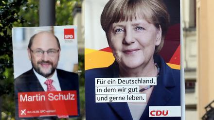 Merkel vor Schulz: Die Umfragen sind derzeit eindeutig.