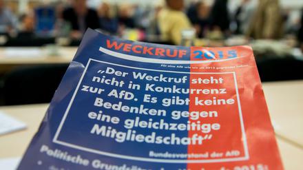 Aufgewacht! Bernd Lucke hat der AfD mit einer Spaltung der Partei gedroht und seinen "Weckruf" initiiert. Doch der könnte bald wieder Geschichte sein.