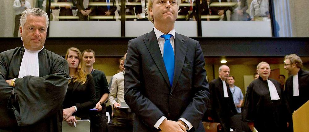 Geert Wilders vor Gericht.