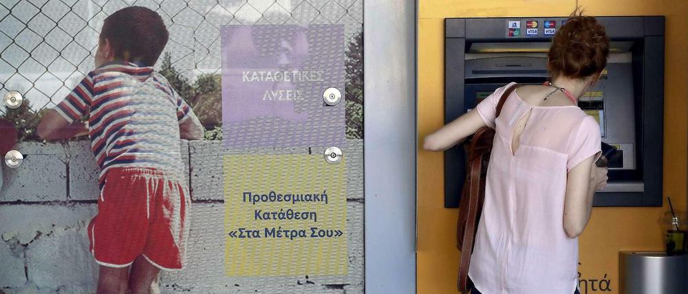 Bargeld gibt es in Griechenland weiterhin nur limitiert. 