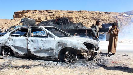 Kriegsfolgen in Jemen nach einem Luftangriff der von Saudi-Arabien geführten Allianz in Saada.
