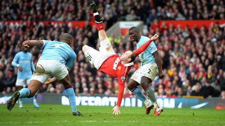 Wayne Rooneys Tor gegen Manchester City 2011 zählt zu den besten Fallrückziehertore der Geschichte.